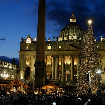 Vatican unveils Nativity scene, lights Christmas tree - Arlington ...